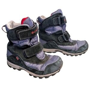 Columbia Kids Waterproof‎ Snow Winter Boots Size 3 Wide YN5409-053 Black Suede